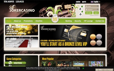 Joker Casino hemsida