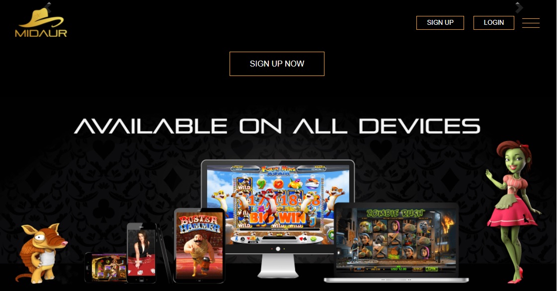 Midaur Casino hemsida