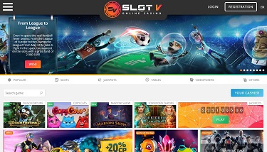 Skärmdump från Booming Games casinot SlotV Casino