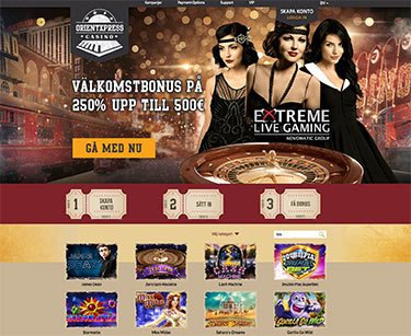 Orient Xpress Casino's hemsida