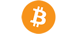 Bitcoin logo i orange, 150 pixlar