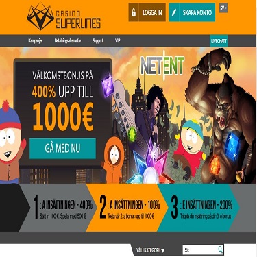 Casino Superlines's hemsida