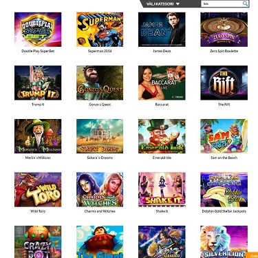 Casino Superlines's spelutbud