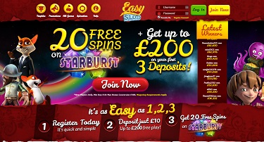 Easy Slots Casino's Hemsida