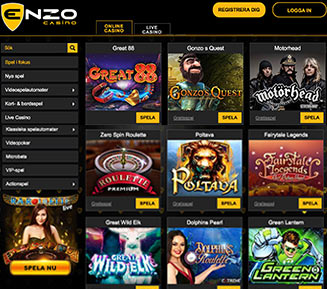Enzo Casino spel