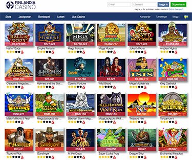 Jackpottspel på Finlandia