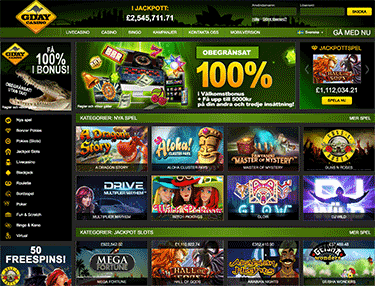 Gday Casino's hemsida