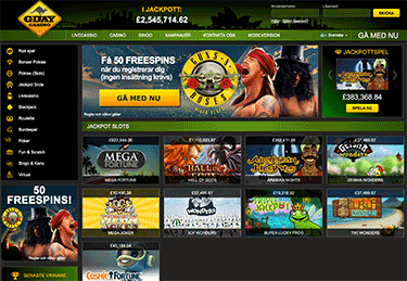 Jackpots hos Gday Casino 