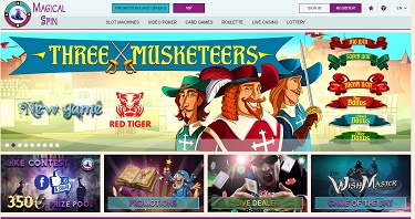 Magic Spin Casino's Hemsida