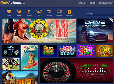 Odds Automaten's hemsida