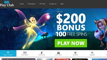 Play Club Casino's Hemsida