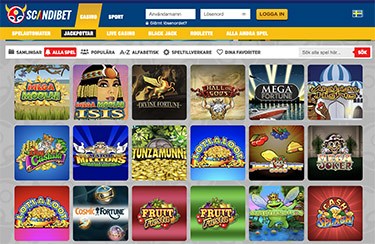 Scandibet Casino's spelutbud