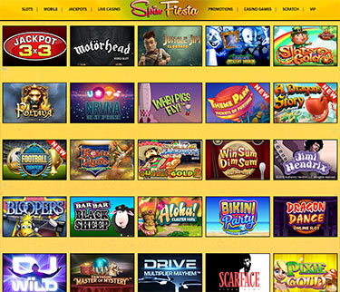 Slottar hos Spin Fiesta Casino