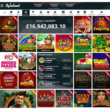 Spinland jackpottar - 375 pixlar